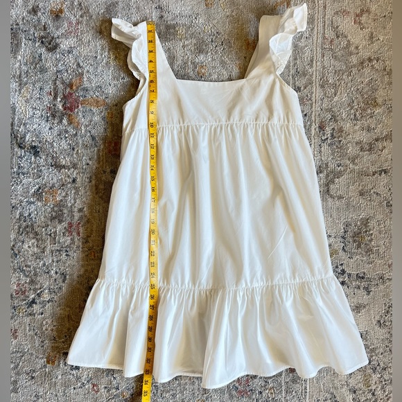 Compania Fantastica White Mini Tiered Poplin Dress with Pockets Size M - Picture 12 of 12